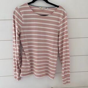 Striped Boden Pink and White Women's Top